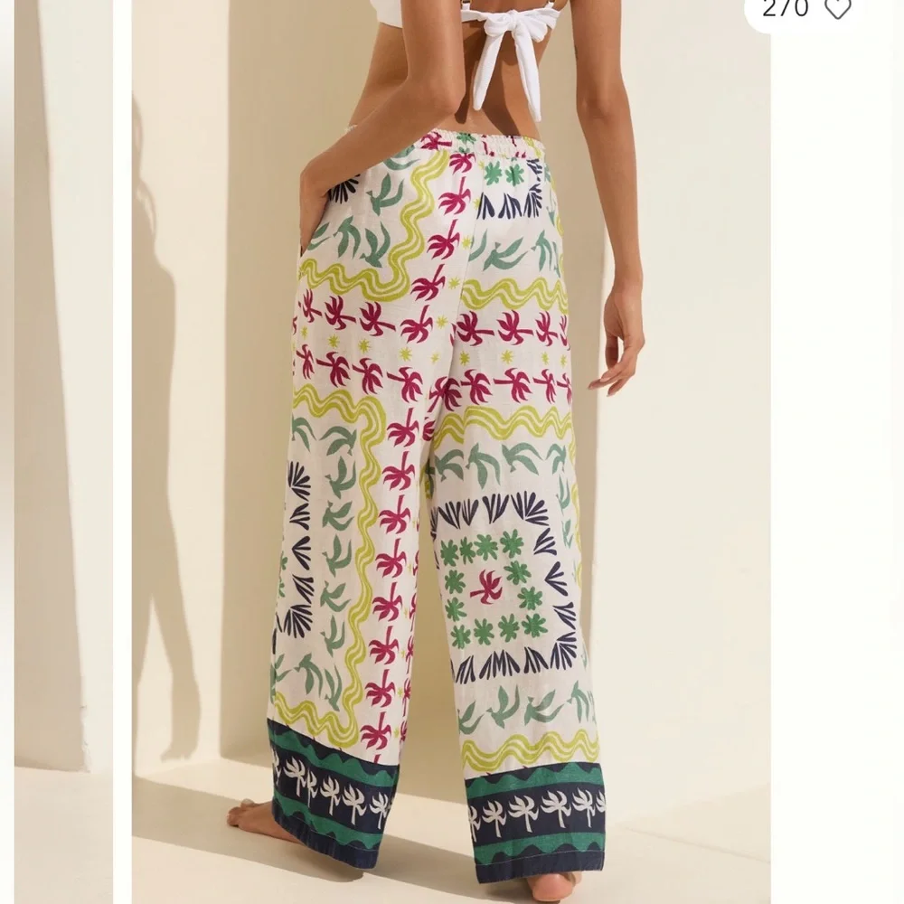 Daniella Manini x Anthro  Summer Linen Wide-Leg Pants - Picture 2 of 6